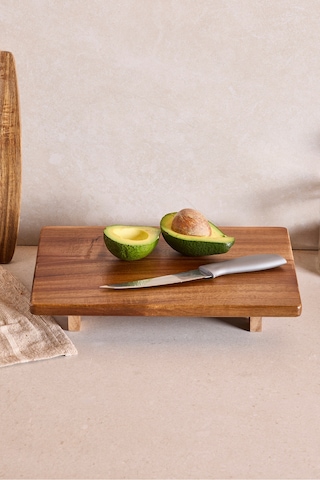 Akasya Dikdörtgen Ayaklı Doğrama Tahtası 33x22 Cm Kahverengı Kahverengi