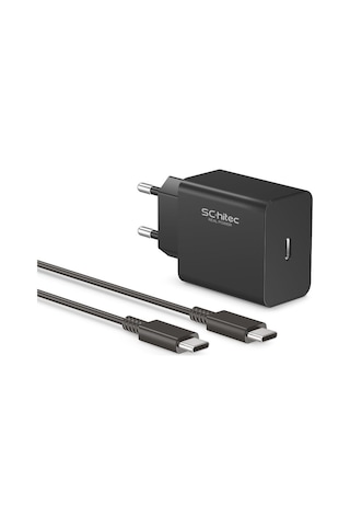 Schitec 45w Type-c Çıkışlı Hızlı Şarj Aleti Type-c To Type-c Kablolu Set Siyah Sc008