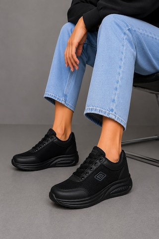 Bluefeet Prl Siyah Anorak Kadın Sneaker Spor Ayakkabı