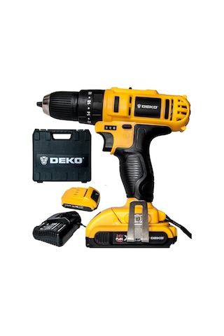 Deko 24V 5 Ah Li-ion Çift Akülü Darbeli Vidalama Sarı