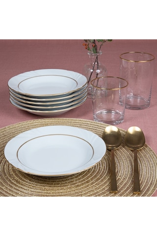GÜRAL SOPRANO 6 ADET 19 cm ÇUKUR TABAK - GOLD
