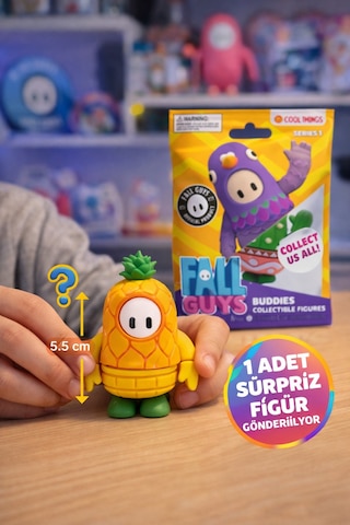 Fall Guys Figür Sürpriz Paket Lisanslı Koleksiyon Oyuncak Rastgele Karakter Çıkıyor - 1 Adet