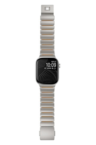 Apple Uyumlu Watch  42mm Zore Krd-152 Titanyum Silikon Kordon