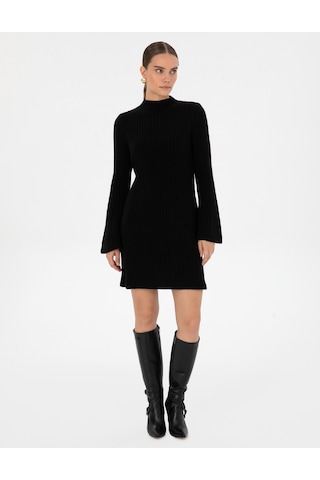 Pierre Cardin Kadın Siyah Elbise Triko 50316339-vr046 Siyah