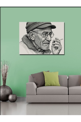 Kanvas Tablo Yaşlı Adam Ve Düşünceler