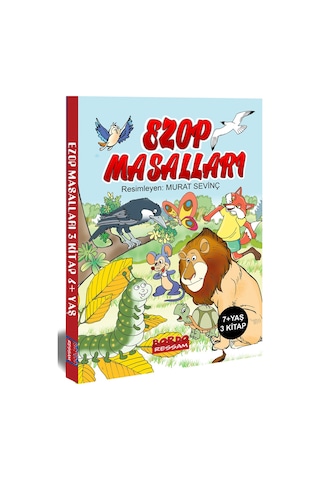 Ezop Masalları 3 Kitap Set 7+yaş Renkli Resimli Okumayı Öğre...