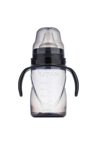 Mamajoo Kulplu Akıtmaz Eğitici Bardak Black 270 ML & Anti-Kolik B Siyah
