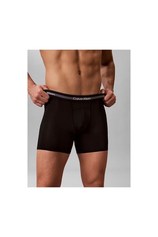 Calvin Klein Erkek Pamuklu Slim Fit Beli Elastik Bantlı 3'lü Siyah Boxer-16150