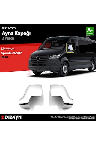S-Dizayn Mercedes Sprinter W907 Abs Krom Ayna Kapağı 2 Prç. 2018