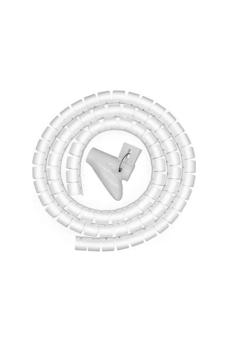 Beyaz Spiral Boru Kablo Kanalı, 1 Mt X 22 Mm, Düzenleyici Ve Toplayıcı