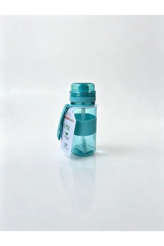 Noki Kids 400 Ml Okul Öncesi Ve İlkokul Tritan Pipetli Su Matarası Sızdırmaz Askılı Turkuaz