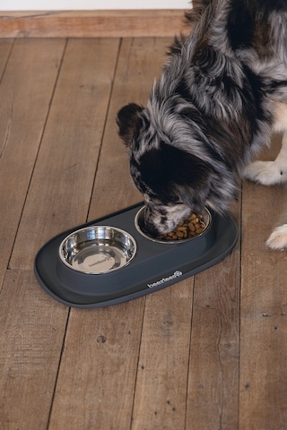 Beeztees Köpek İkili Mama Ve Su Kabı, Paslanmaz Çelik, 40x24cm, 2x500ml
