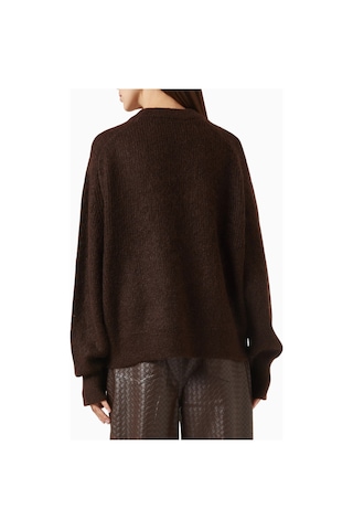Rotate Birger Christensen Oversized, Mohair Ve Yün Karışımı Kadın Kazak Kahverengi