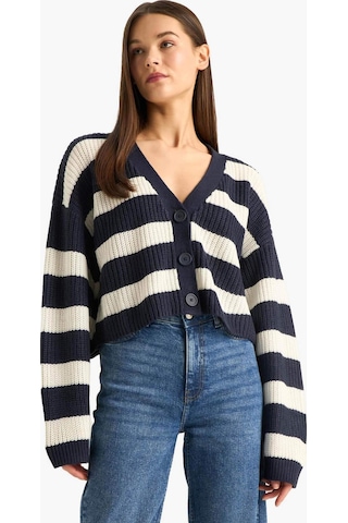 Defacto Regular Fit V Yaka Hırka Z8539az25wnnv207 Lacivert