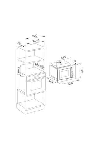 Franke Smart Linear FSL 20 MW BK 20 LT Mikrodalga Fırın
