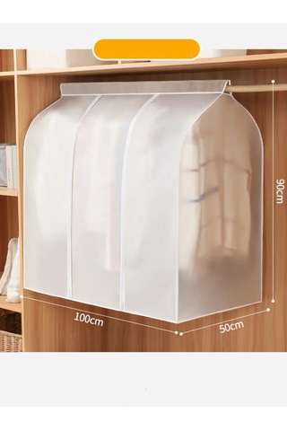 Myston House Uzun Fermuarlı Kıyafet Kılıfları, Hacimli, 100 Cm 303565021 Beyaz