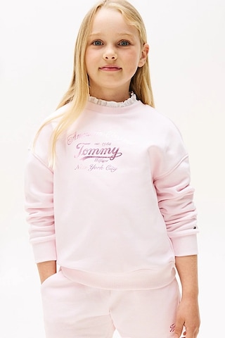 Kız Çocuk Yazı Baskılı Sweatshirt - Pembe Light Pink