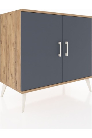 Hyperion Şifonyer 2 Raflı 2 Kapaklı 88x44x80 Çam-antrasit/aytaşı Antrasit/aytaşı