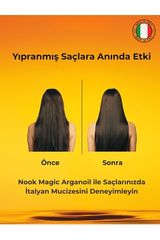 Nook Magic Arganoil Isı Koruma & Parlaklık Etkili Keratin Argan İçeren Saç Bakım Yağı 30ml
