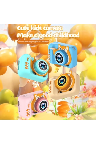 Vkemall Kız Çocukları İçin 20mp Çift Kameralı 720p Video Çekici, 2.0 İnç Ekran, 4x Zoom, Dahili Pil, Oyuncak Kamera Pembe