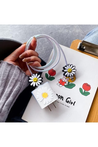 18w/20w Uyumlu Papatya Şarj Aleti Koruyucu Şarj Kablosu Örme Aparatlı Koruyucu Toparlayıcı İthalatçı