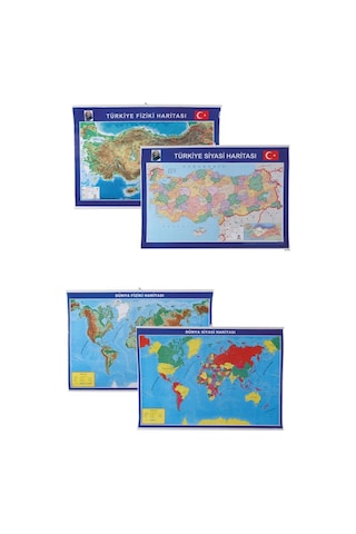 Gülpaş Dünya ve Türkiye Haritası 70X100CM