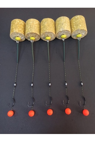 Küspe Aparatlı Yüzen Turuncu Toplu Sazan Takımı 5 Li Set Küspe