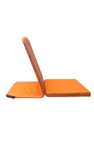 Meditasyon Sandalyesi - Sırt Destekli Yer Minderi - Backjack - Yoga Sandalyesi - Yoga Minderi Turuncu