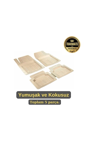 Toyota Corolla Sedan 2011 Kesilebilir Üniversal Yumuşak Esnek Oto Paspas Bej