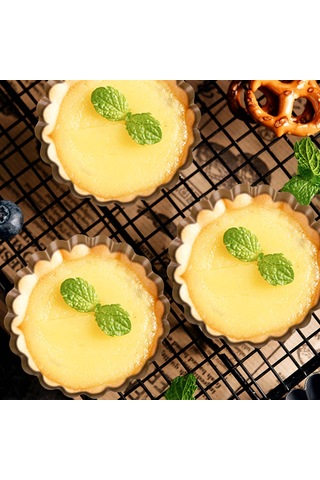 Xurunkeji Tart Kalıbı, 4 İnç Mini Kiş Kalıbı, Çıkarılabilir Tabanlı Yapışmaz Kalıp, Fırında Pişirme İçin Karbon Çelik Altın Turta Kalıbı. 4 Paket Altın