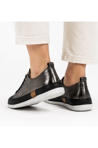 N Napa Shoe Np.8260.platin Deri Napa Shoe Kadın Hakiki Deri Comfort Sneaker Günlük Bağcıklı Casual Ayakkabı