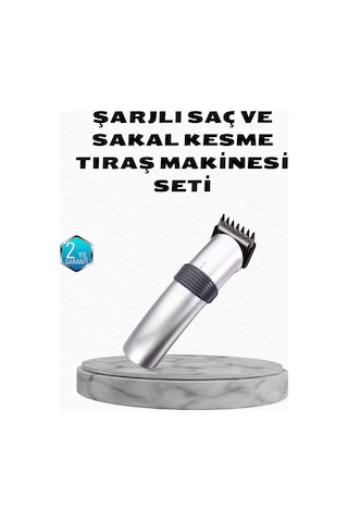 Profesyonel Şarjlı Saç Ve Sakal Kesme Makinesi Paslanmaz Çelik Bıçaklı, Ergonomik Ve Sessiz Motorlu 1 - 2 Saat