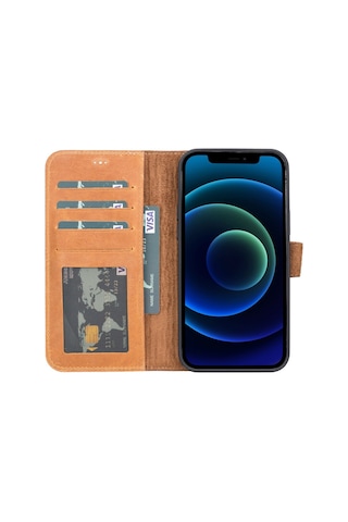 Apple Uyumlu iPhone 13 Pro Deri Cüzdanlı Kılıf Mwwn G19