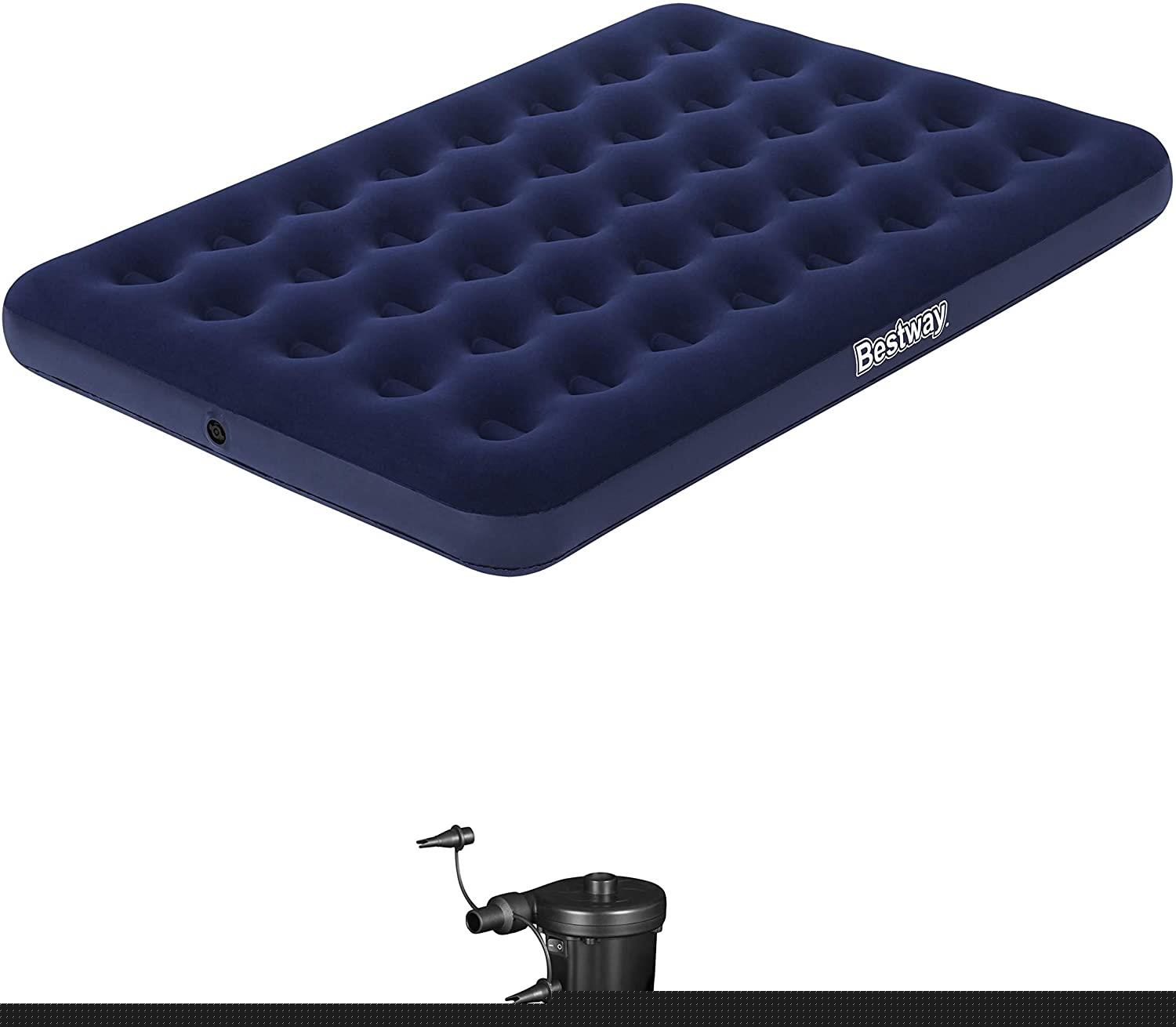 Bestway 67287 Çift Kişilik Şişme Yatak Elektrikli Pompalı 191x137 Lacivert