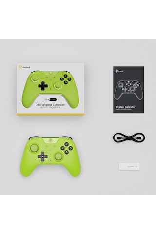 Easysmx X5 - Kablosuz Gamepad - Hall Effect Stick - Yeşil