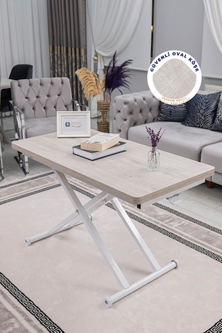 Home Üst Tabla Mdf Libon Oval Köşe Alt Beyaz