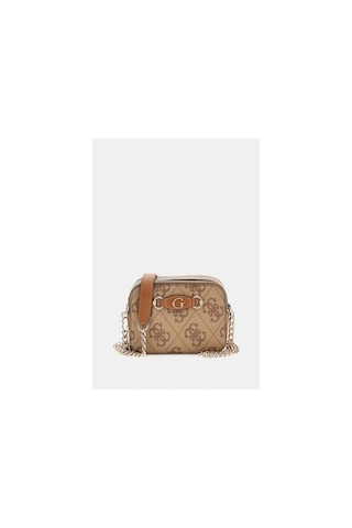 Guess Kadın Izzy 4g Logolu Mini Çapraz Çanta Kahverengi