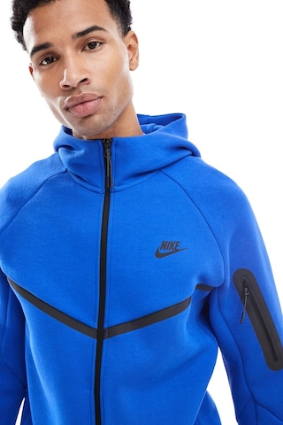 Nike Tech Fleece Full Zip Windrunner Hoodie Kapüşonlu Unisex Sweatshirt Mavi Mavi