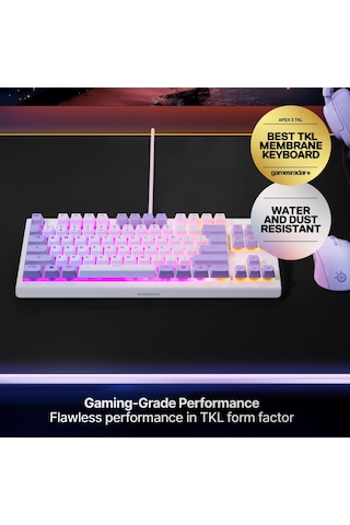 Steelseries Apex 3 Tkl Rgb Suya Ve Toza Dayanıklı Türkçe Gaming Klavye Amethyst