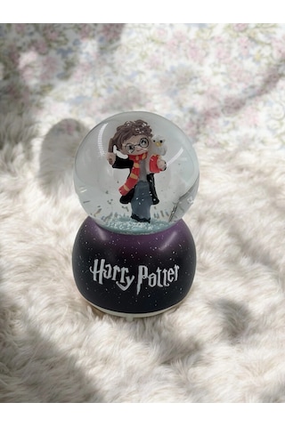Mobgift Harry Potter Model 2'li Mini Boy Kar Küresi Süpürgeli Ve Baykuşlu 6 Cm
