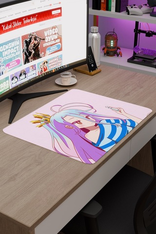 No Game No Life Anime V1 - 48x40 Xl Gaming Kauçuk Kaymaz Taban Mouse Pad Fare Altlığı