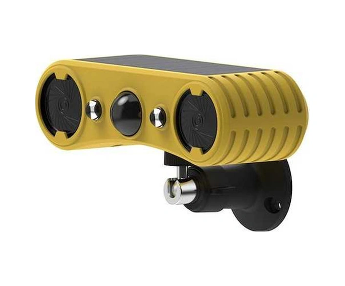 Fortunelane Güneş Enerjili Hayvan Kovucu Alarm, Kızılötesi Sesli Işıklı Uyarı, Sarı Renk