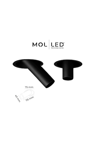 Molled Prizma Serisi 8w Trimless Sıva Altı Led Spot Siyah Kasa 2700k - Mol5002-7