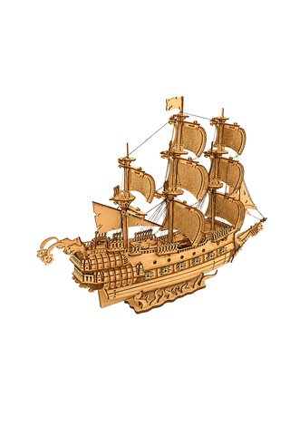 Ejderha Gemisi Ahşap Maket Seti Dıy 3d Puzzle Yelkenli Gemi Koleksiyoner Modeli 823 Parça