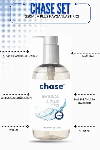 A Plus Kayganlaştırıcı Jel 250 Ml + Kırmızı Taşlı Plug + Hijyenik Temizlik Pompası - 3'lü Set