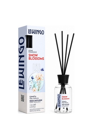 Antre Esansı Yayılımlı Koku Kokulu Çubuk Snow Blossoms Bambu Çubuklu Oda Kokusu - 110 Ml - Cam Şişe Çok Renkli