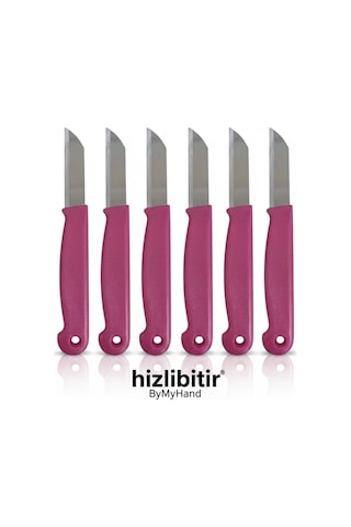 Bymyhand Pembe Meyve Bıçağı 6'lı Set Metal