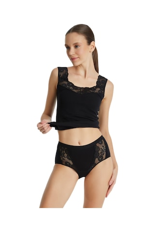 Blackspade Kadın Büyük Beden Slip Külot Dantelli Private 1316 Siyah