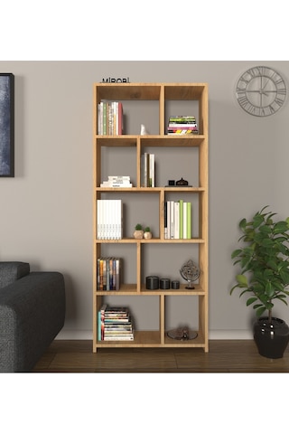 Cordoba 5 Raflı 10 Bölmeli Kitaplık Dekoratif Modern Kitaplık, Rivoli