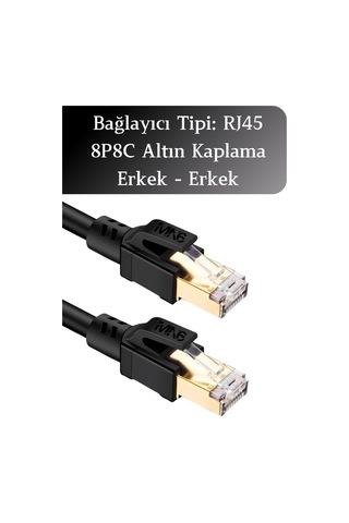 Mn6 M110xf Cat8 Kablo 10 Metre/40gbps-2000mhz-26 Awg-s/ftp-cat8 Ethernet Kablosu